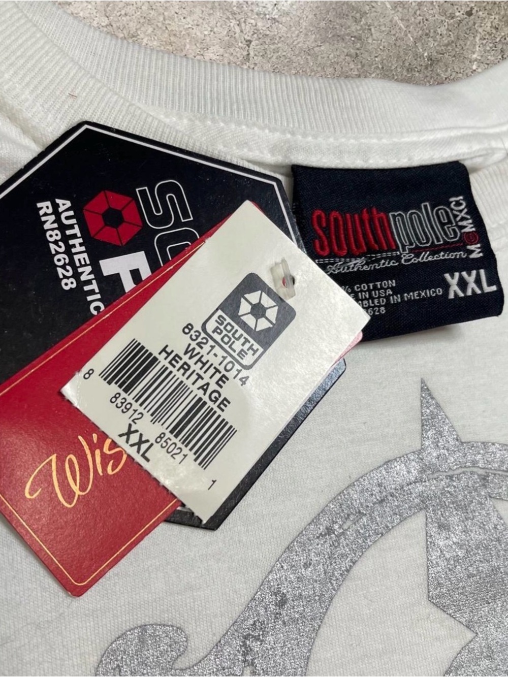 Y2K Skater South Pole Classic Men’s Black Red White Graphic T-Shirt XXL - Picture 3 of 8